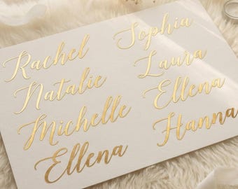 Personalized Name Vinyl Decals | Wedding and Party Stickers