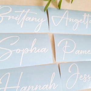 Handwritten Vinyl Lettering, Name Vinyl Decals, Glass Stickers, Calligraphy Stickers, Personalized Name Stickers, Custom Stickers