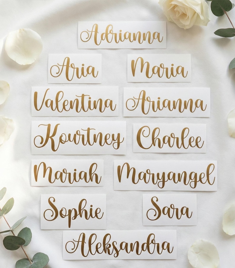 Sticker Cursive Name Custom Cursive Name Vinyl Decal, Personalized Tumbler, Glass Can ...