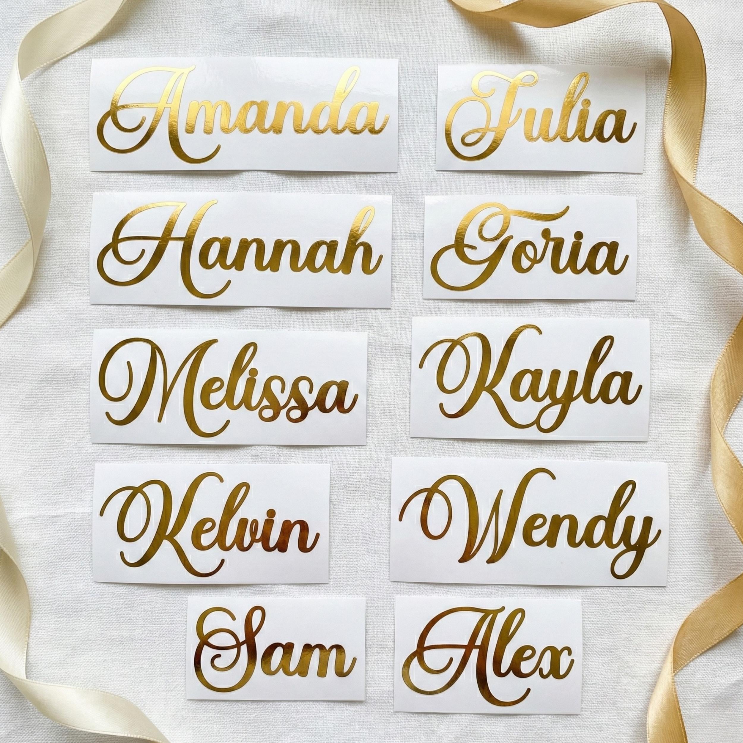 Sticker Cursive Name Custom Cursive Name Vinyl Decal, Personalized Tumbler, Glass Can ...