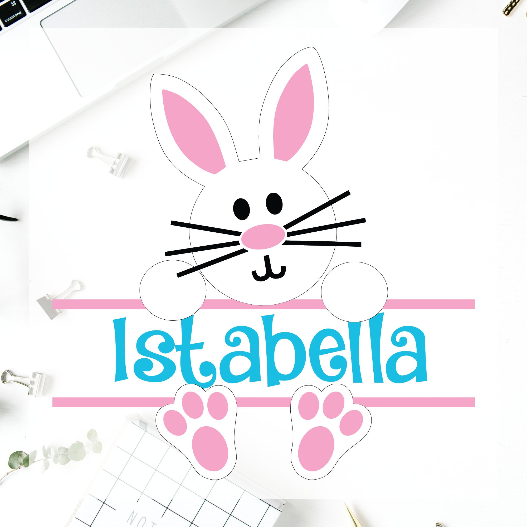 Personalized Easter Bunny Decals Vinyl Decal Easter Decal Etsy