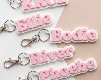 Custom 3D Printed Name Keychain, Backpack Tag, Personalized Accessory