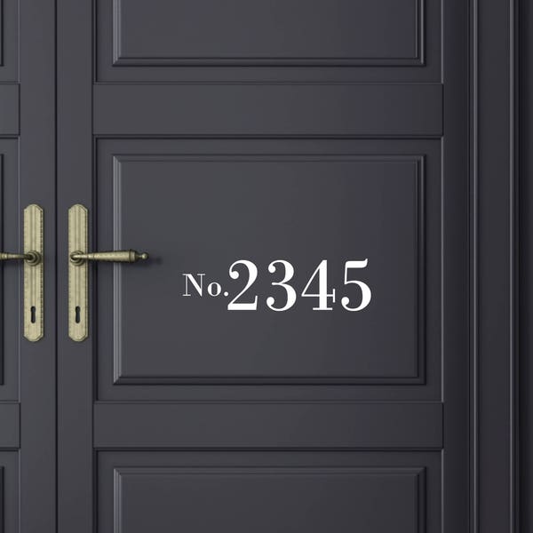 House Number Decal Etsy