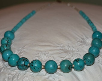 Aqua Beaded Necklace