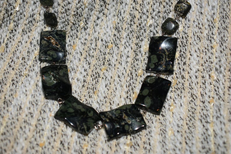 Russian Jade and Silver Statement Necklace image 4