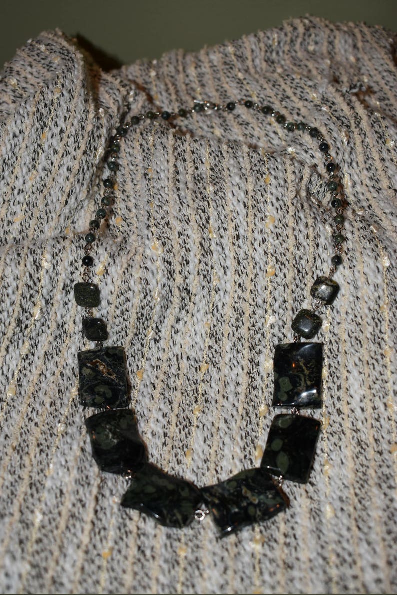 Russian Jade and Silver Statement Necklace image 3