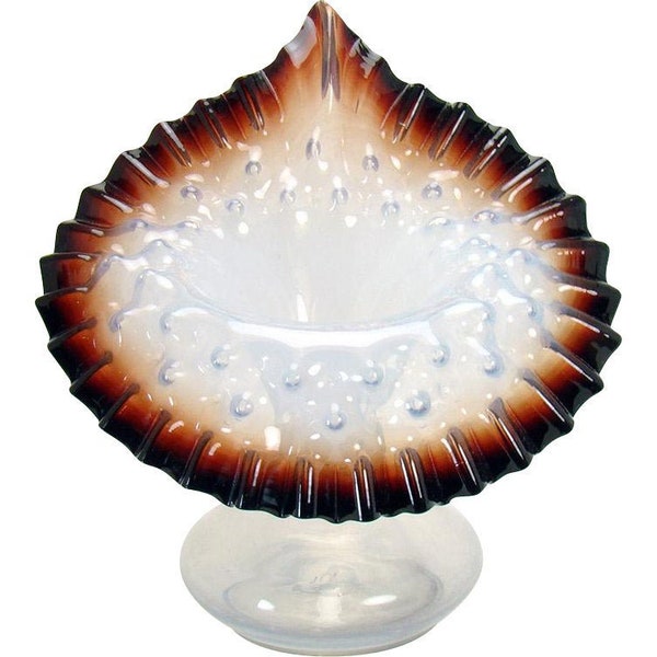 Jack in The Pulpit Opalescent Glass Vase with Hobnails - 1910