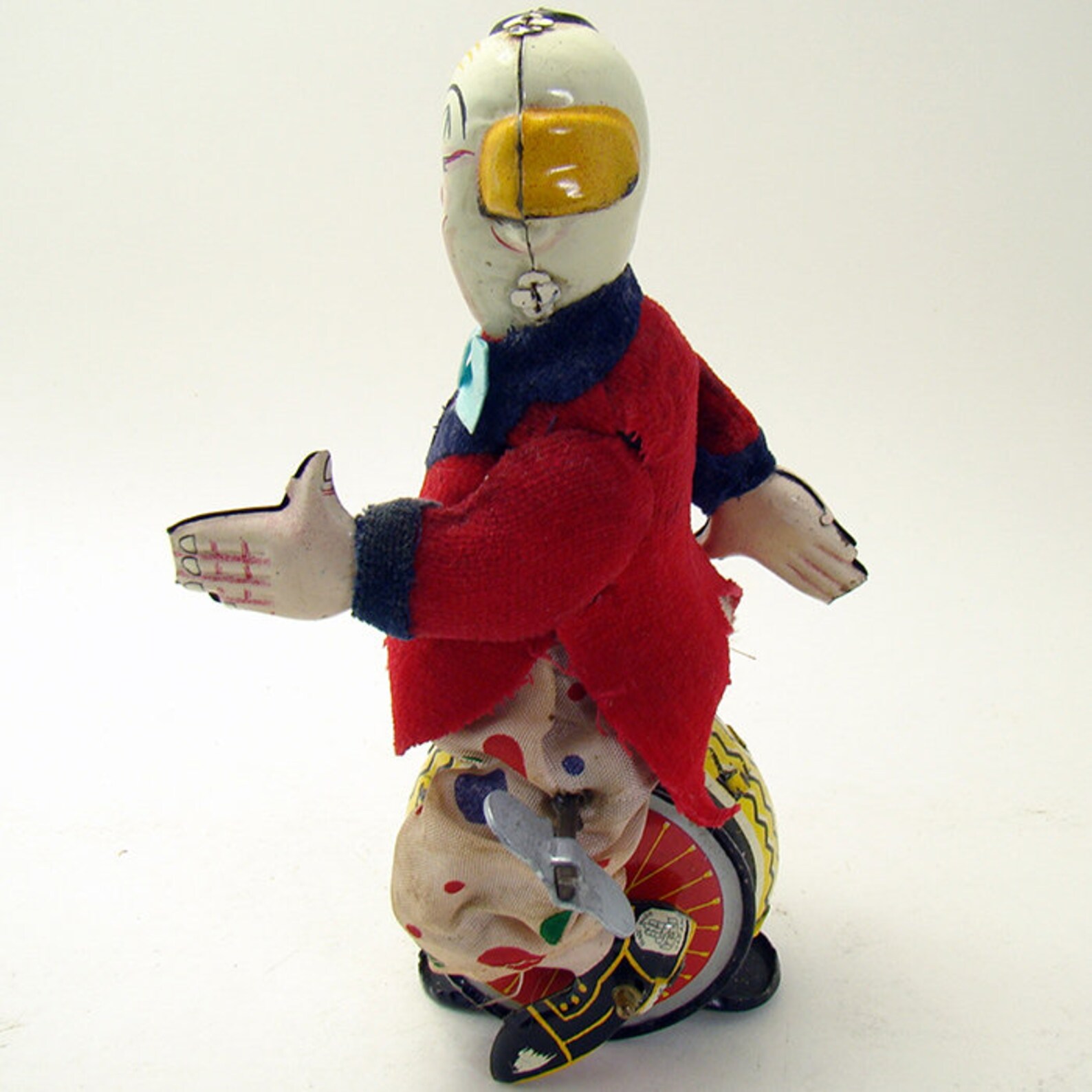 Tin Clown on Unicycle Windup Toy Japan Etsy
