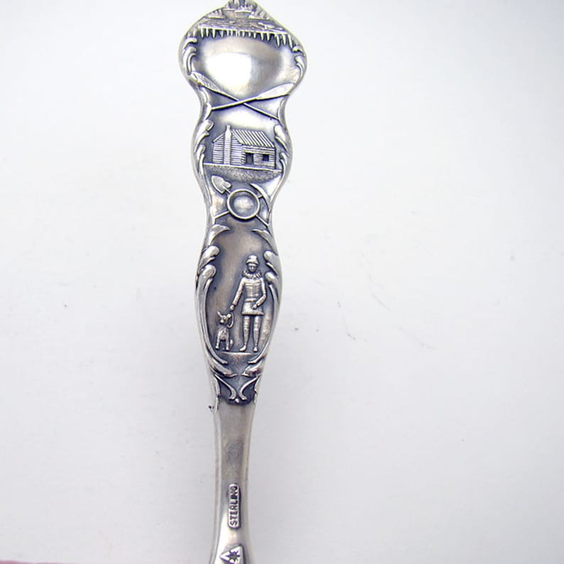 Sterling Alaska State Souvenir Spoon Mt. Dewey Skagway Etsy
