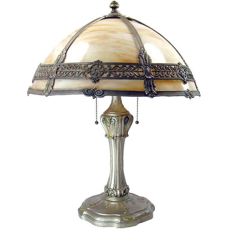 Carmel Panel Filigree Electric Table Lamp All Original C. Etsy