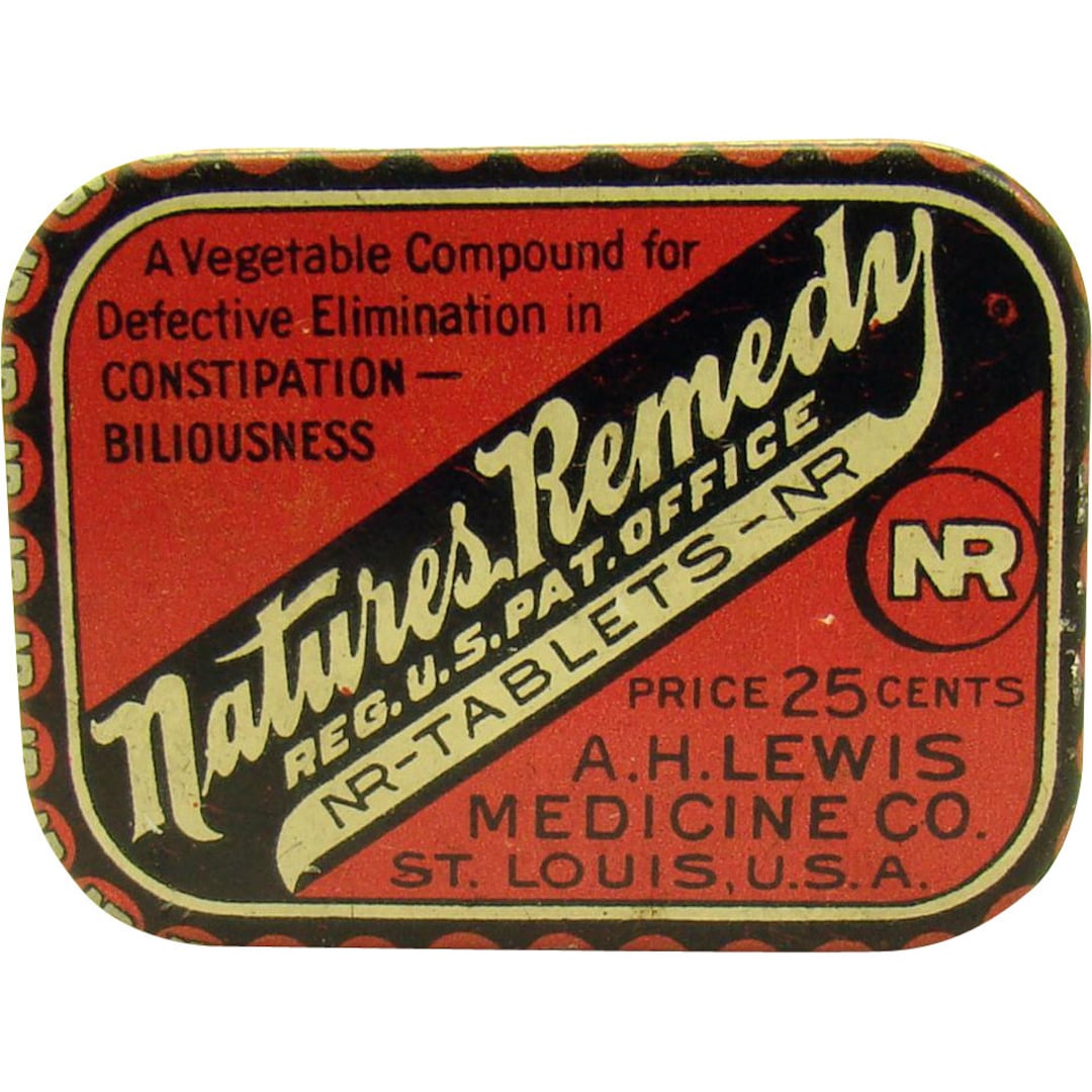 Nature's Remedy Constipation Tablets Early Advertising Tin - Etsy