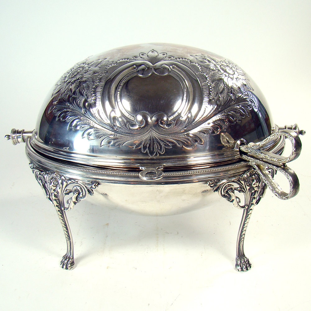 セール❗️Breakfast-warmer ヴィンテッジ　アンティーク　英国 Antique Biscuit Warmer - Etsy