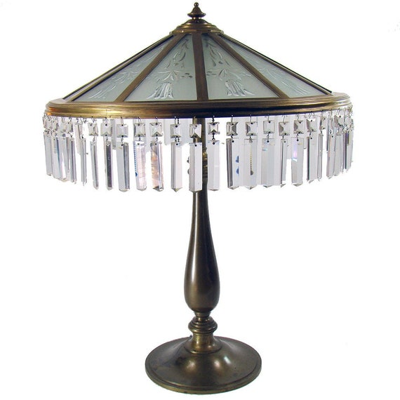 Huge Bradley & Hubbard Electric Table Lamp All Original Etsy