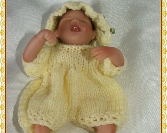 Knitting Pattern Romper Set 4-7 inch dolls