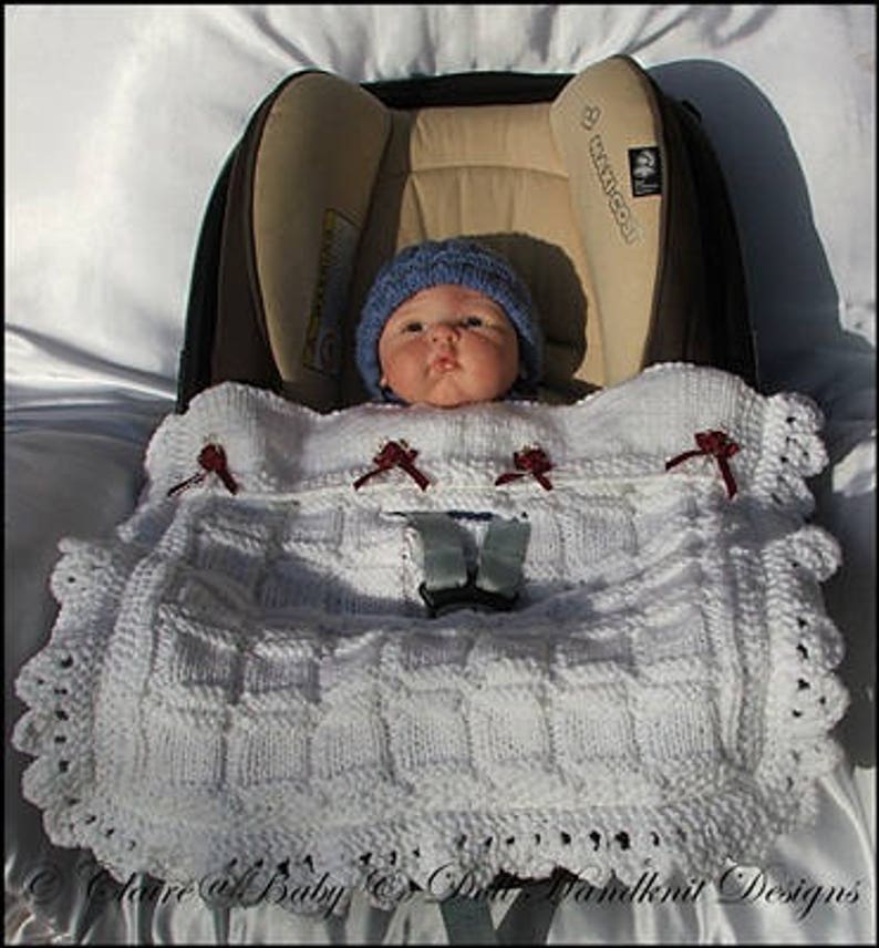 8 Patterns for Car Seat Blankets to Fit Standard 09m Car Etsy