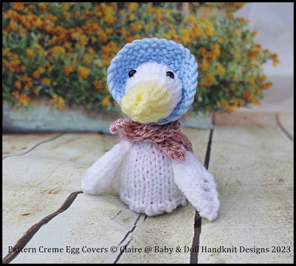 Knitting Pattern to Make Bunny, Duck & Hedgehog Crème Egg Covers or Egg ...