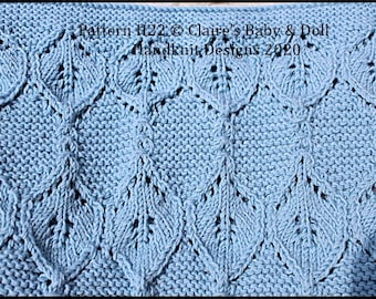 Cables and Lace Baby Blanket - measures 46cm square