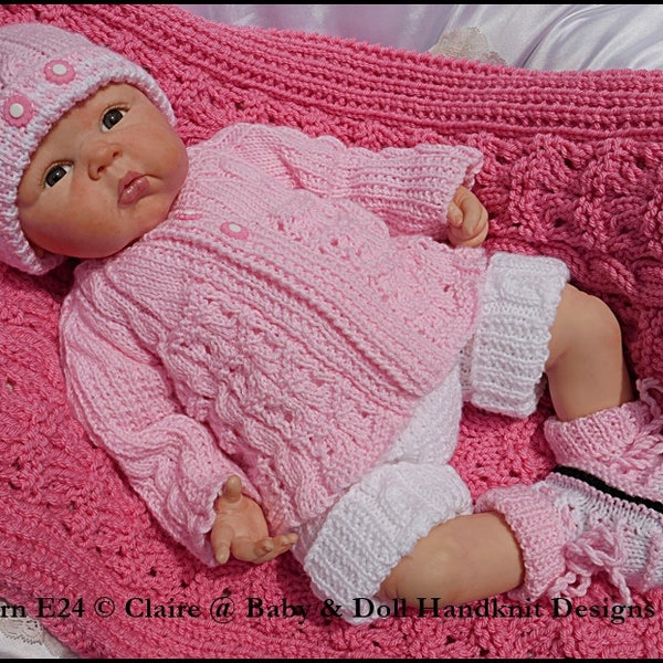 Shorts & Jacket set and Blanket 16-22” doll/0-3m baby