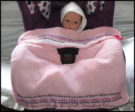 Knitted car seat blanket sale