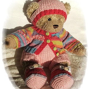 Knitting Pattern Shorts & Jacket Set 16” Teddy Bear or other Soft Toy