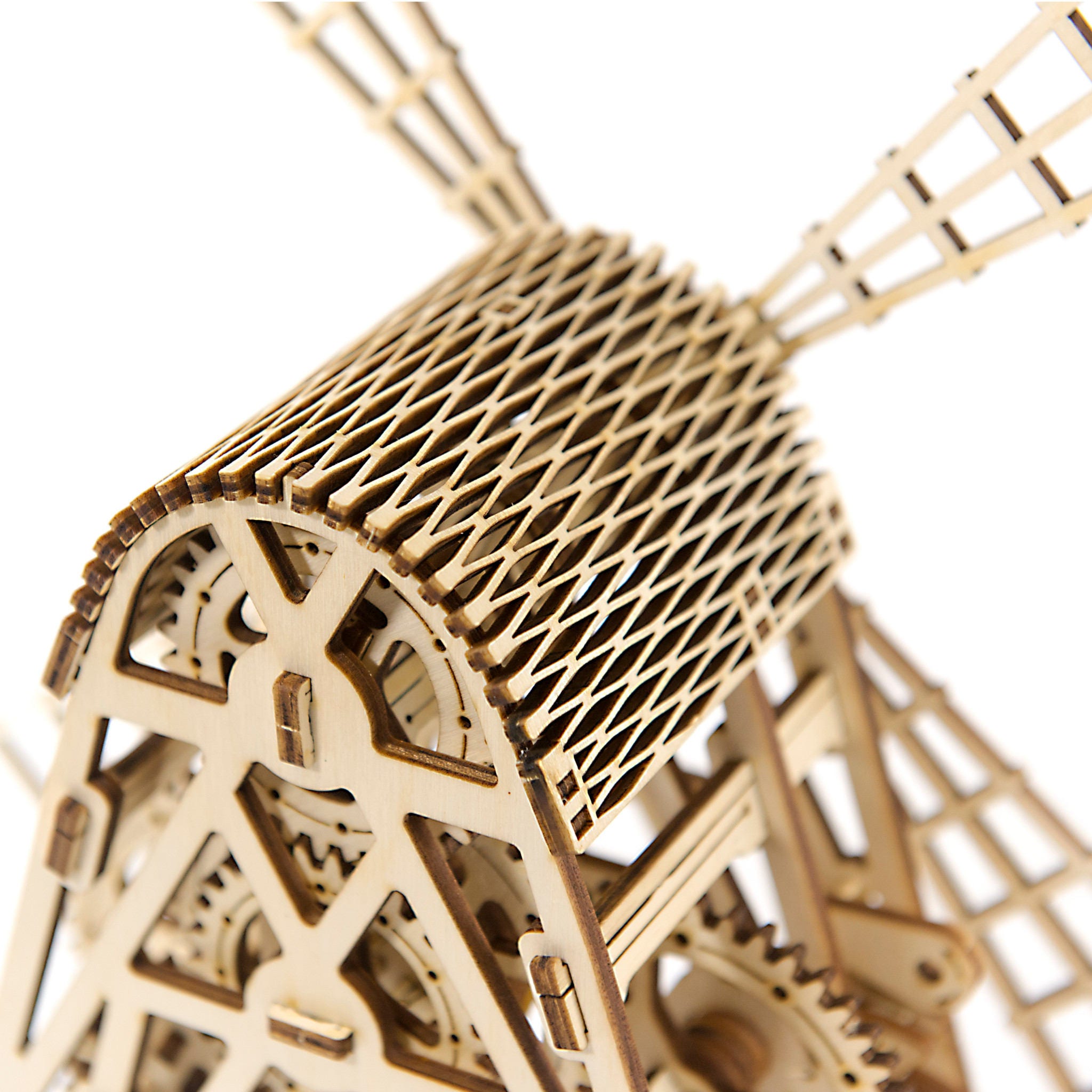 Windmill Wooden.City Mechanical Wooden Model Kit Etsy