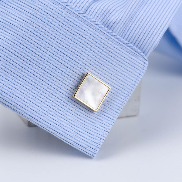 Mother of pearl cufflink , handmade minimalism cufflinks, groom cufflink, wedding cufflink, bestmen cufflink, bestmen gift, square cufflink