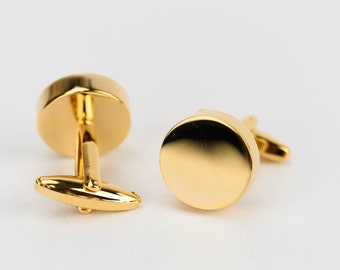 Minimalism round cufflink, gold silver black button cufflink, groom cufflink, wedding cufflink, bestmen cufflink, geometry cufflink