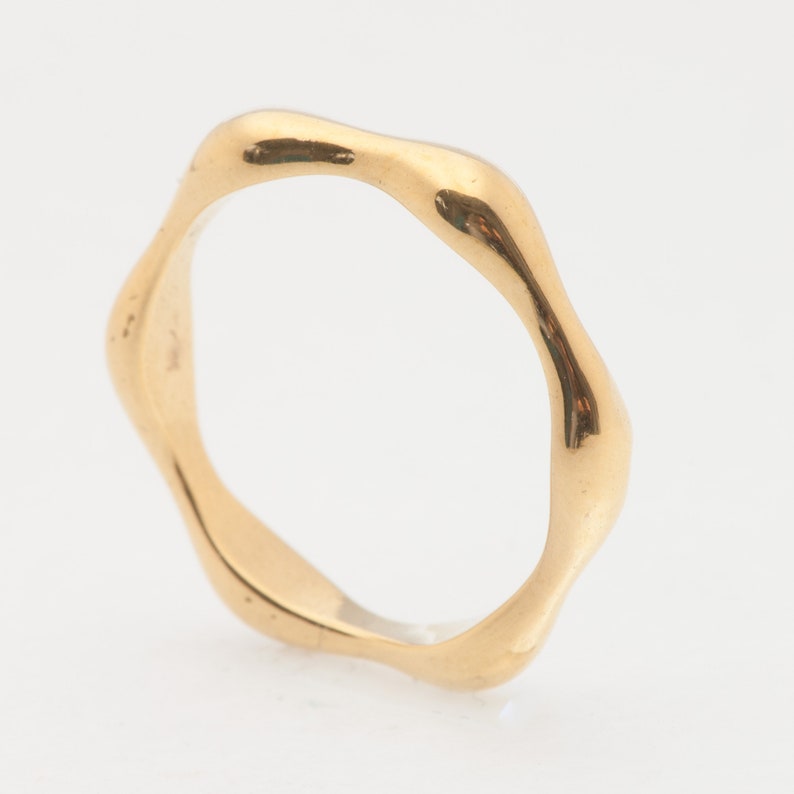 minimalism ring stacking ring Gold irregular shape ring architecture ring gold ring chunky ring irregular shape band wide band