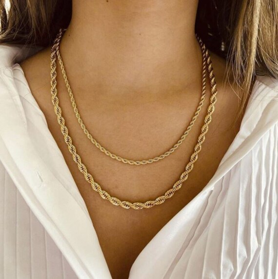 18k Gold Plated Chunky Twist Chain 