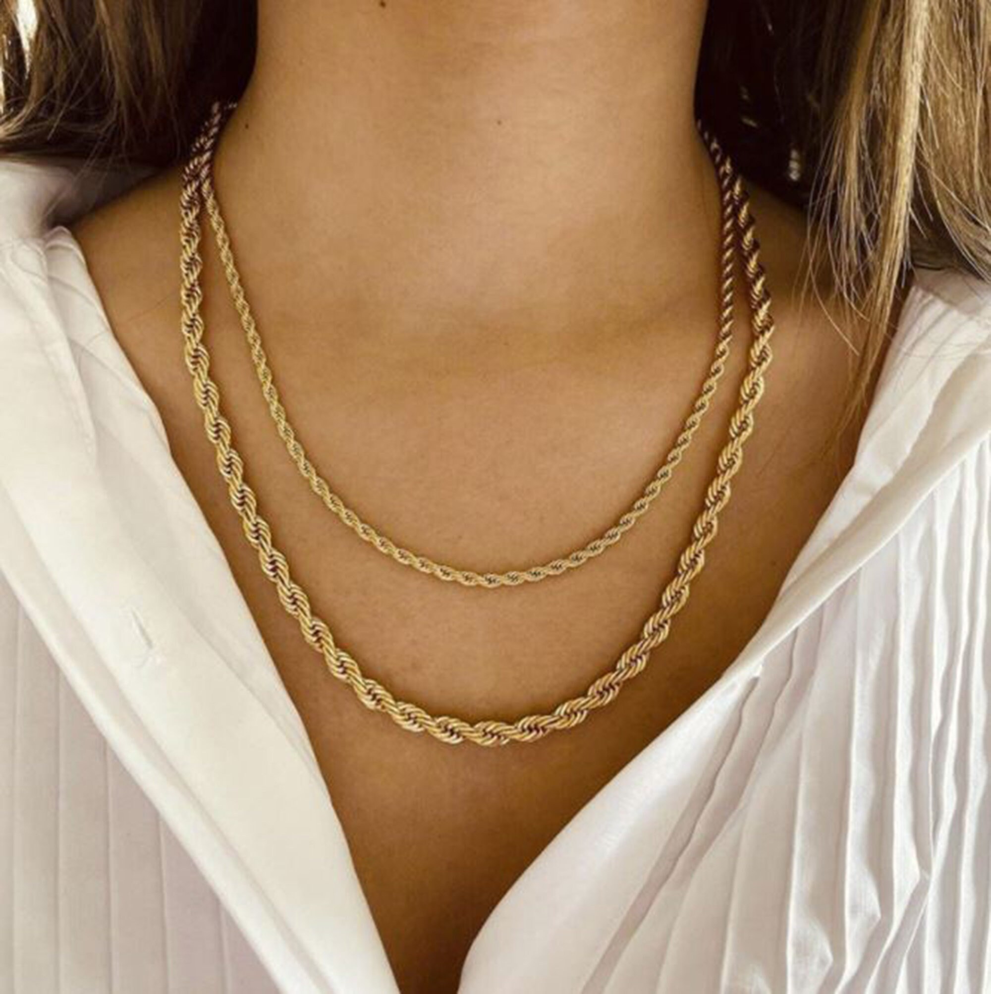 18k Gold Plated Chunky Twist Chain 