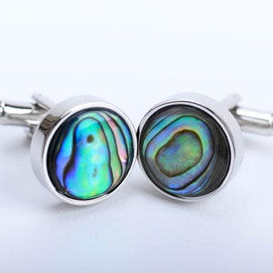 Abalone cufflink , minimalism cufflinks, groom cufflink, wedding cufflink, bestmen cufflink, bestmen gift, round cufflink