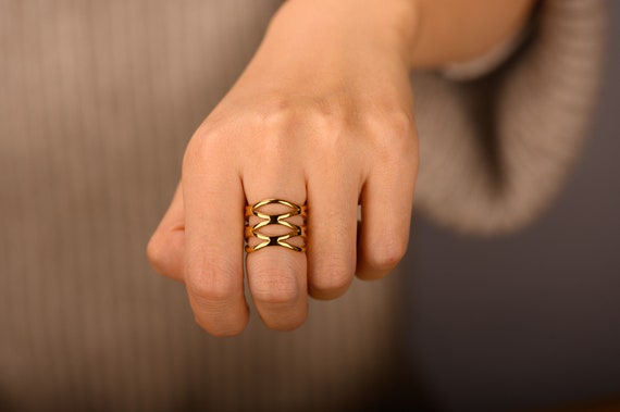 Thick gold 2024 stacking ring