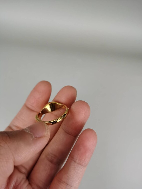  Belt Buckle Ring - Gold Plated Belt Ring - Silver Gold Band  Ring Adjustable - Chunky Ring - Thick Ring - Stackable Ring - Statement  Ring : Handmade Products