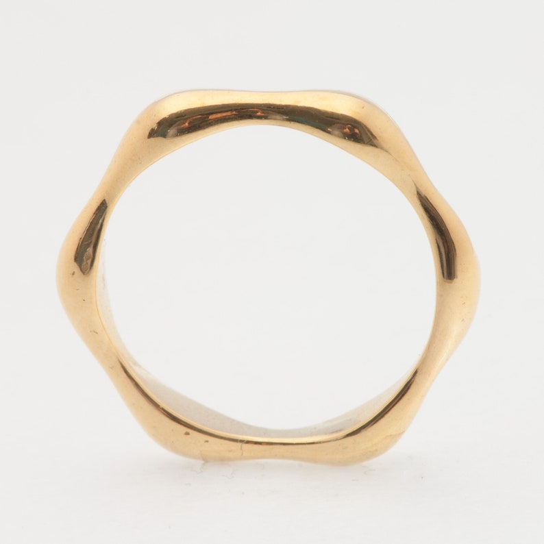 minimalism ring stacking ring Gold irregular shape ring architecture ring gold ring chunky ring irregular shape band wide band