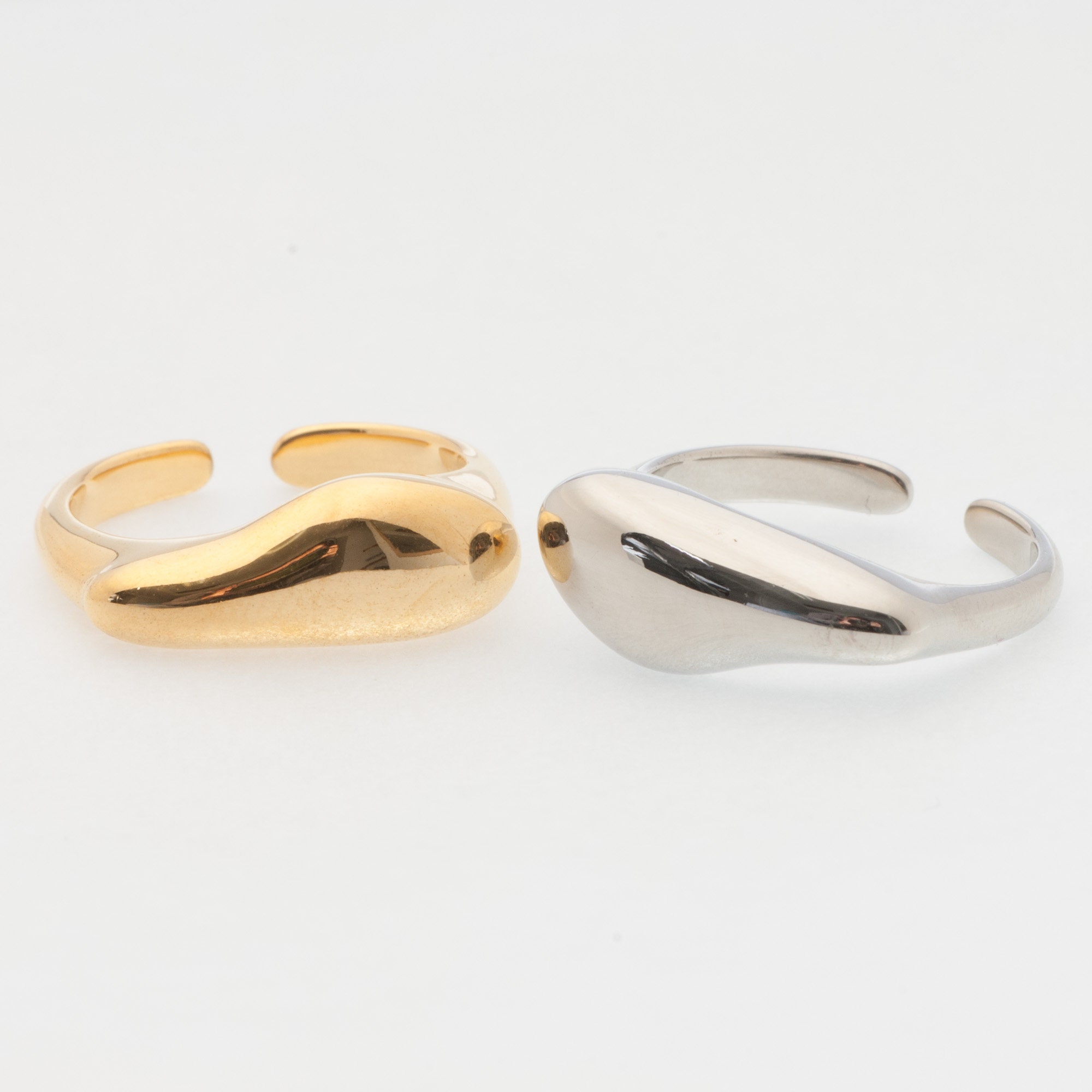 Gold irregular shape ring chunky ring gold ring minimalism | Etsy