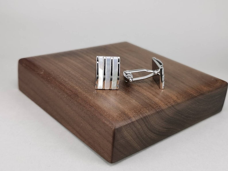 minimalism cufflinks rectangle cufflink Mother of pearl cufflink wedding cufflink bestmen cufflink wedding cufflink groom cufflink
