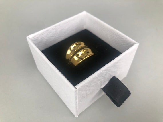 Double Band Gold Ring Gold Stacking Ring Thick Ring Statement