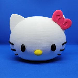 Echo Dot 3rd Gen Kitty with a bow holder