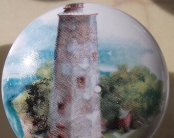 Bald Head NC Lighthouse Ceramic Cabinet Knobs Light House Kitchen Drawer pulls