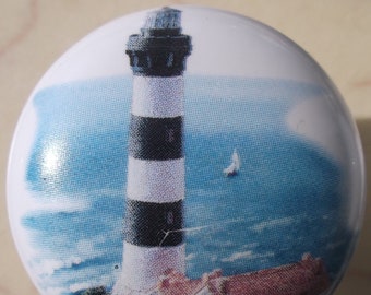 Bodie Island NC Light House Lighthouse Ceramic Cabinet Knobs Kitchen Drawer pulls