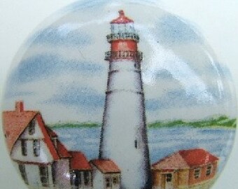 Portland Head ME Light House Lighthouse Ceramic Cabinet Knobs Kitchen Drawer pulls