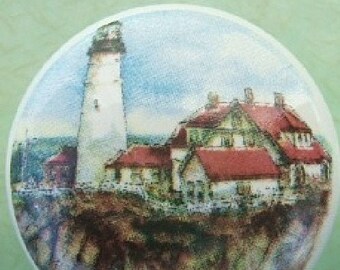 Portland Head ME #2 Light House Lighthouse Ceramic Cabinet Knobs Kitchen Drawer pulls