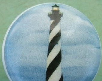 Cape Hatteras #4 Lighthouse Ceramic Cabinet Knobs Light House Kitchen Drawer pulls