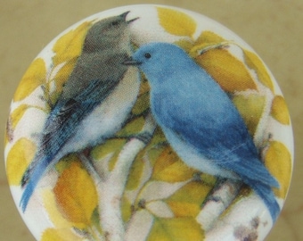 Blue Bird Bluebird #2 domestic Ceramic Cabinet Knobs Kitchen cabinet hardware
