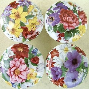 4 bouquets #2 Cabinet Knob kitchen cabinet hardware Door pulls