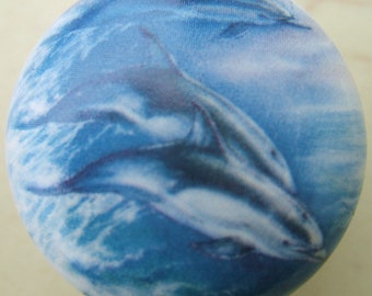 Dolphin #5 Salt water fish Ceramic Cabinet knobs Kitchen hardware pulls