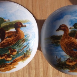 Ceramic Cabinet knobs Game duck (2) Bird #1