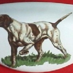 German Short-haired Pointer Drawer pull Ceramic Cabinet Kitchen Drawer pulls @Pretty@ Hardware