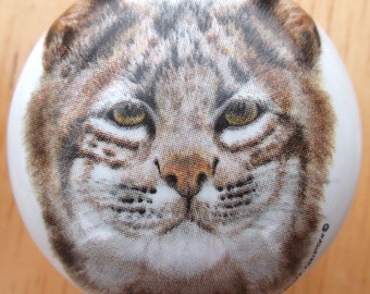 BobCat Lynx wildlife animal Cabinet Knob Kitchen Pulls Hardware