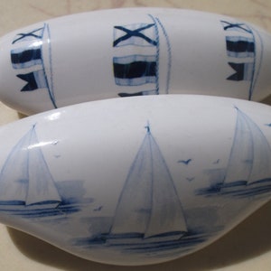 Nautical Ship flag Ceramic Cabinet Kitchen Drawer door pulls Hardware